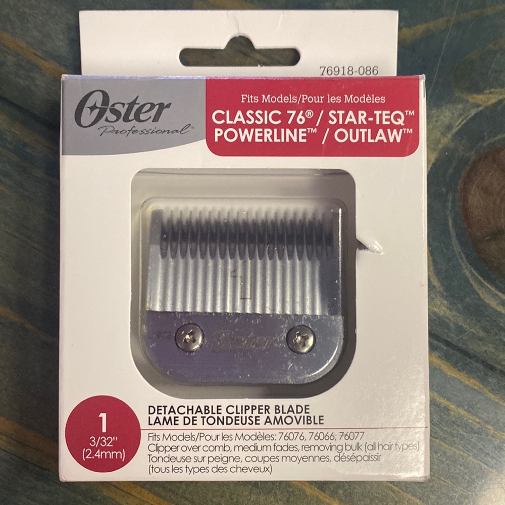 Oster Professional 76918-086 Size 1 Hair Clipper Replacement Blade 2.44 mm